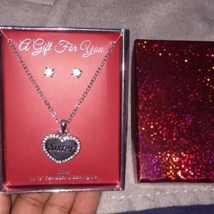“SISTER” Necklace & Earrings